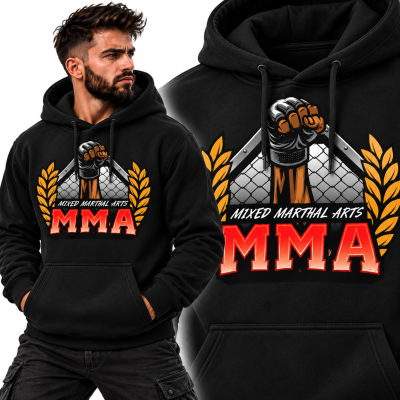 BLUZA Z KAPTUREM SPORTY WALKI  MMA 4